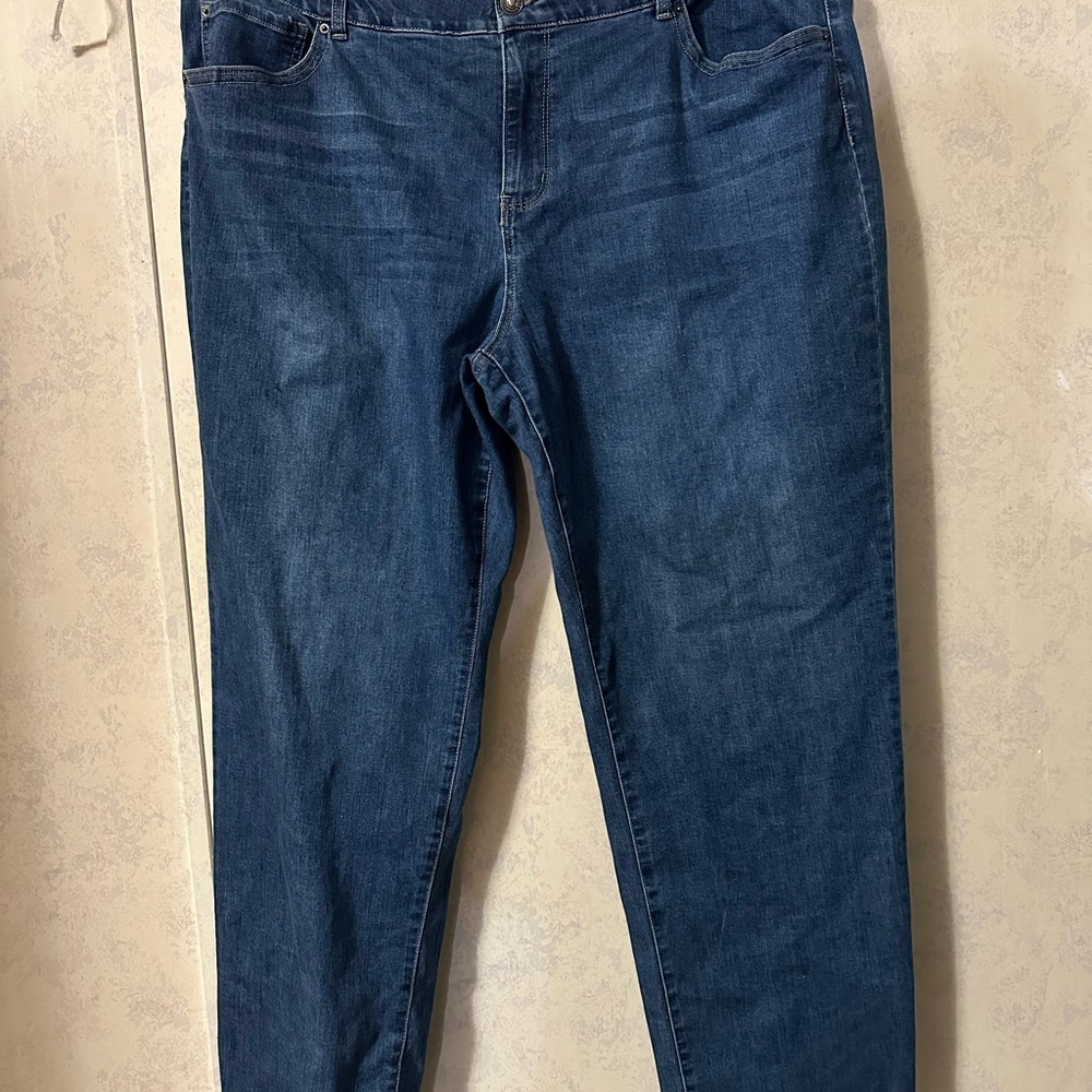 Classic Indigo Blue Straight Leg Jeans